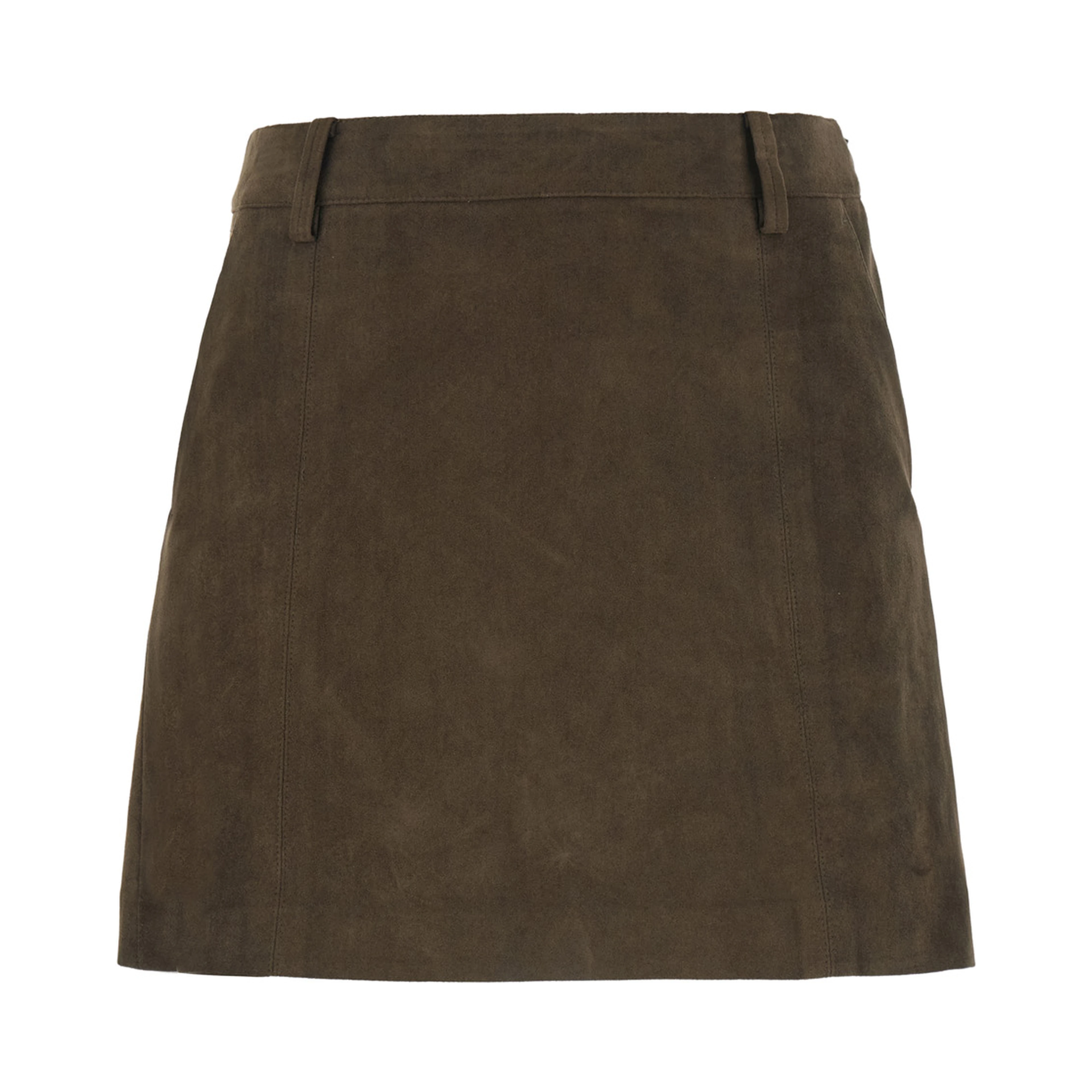 ALTER-SUEDE MINI SKIRT with polyester fabric and brown color for women