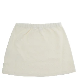 white elasticated waist skirt in Cotton and fabric for Girl