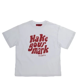 White T-shirt with front print in Cotton for Girl