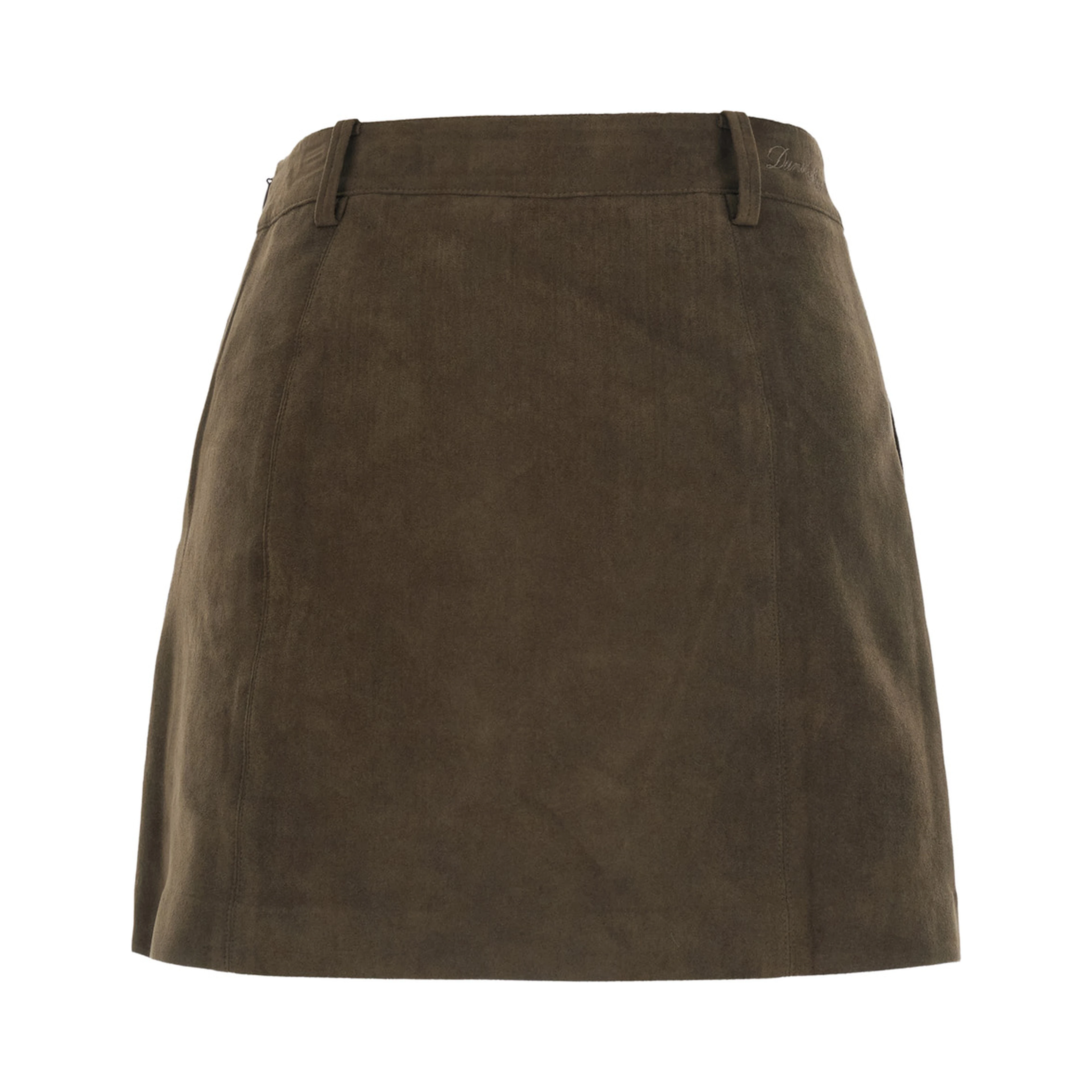 ALTER-SUEDE MINI SKIRT with polyester fabric and brown color for women