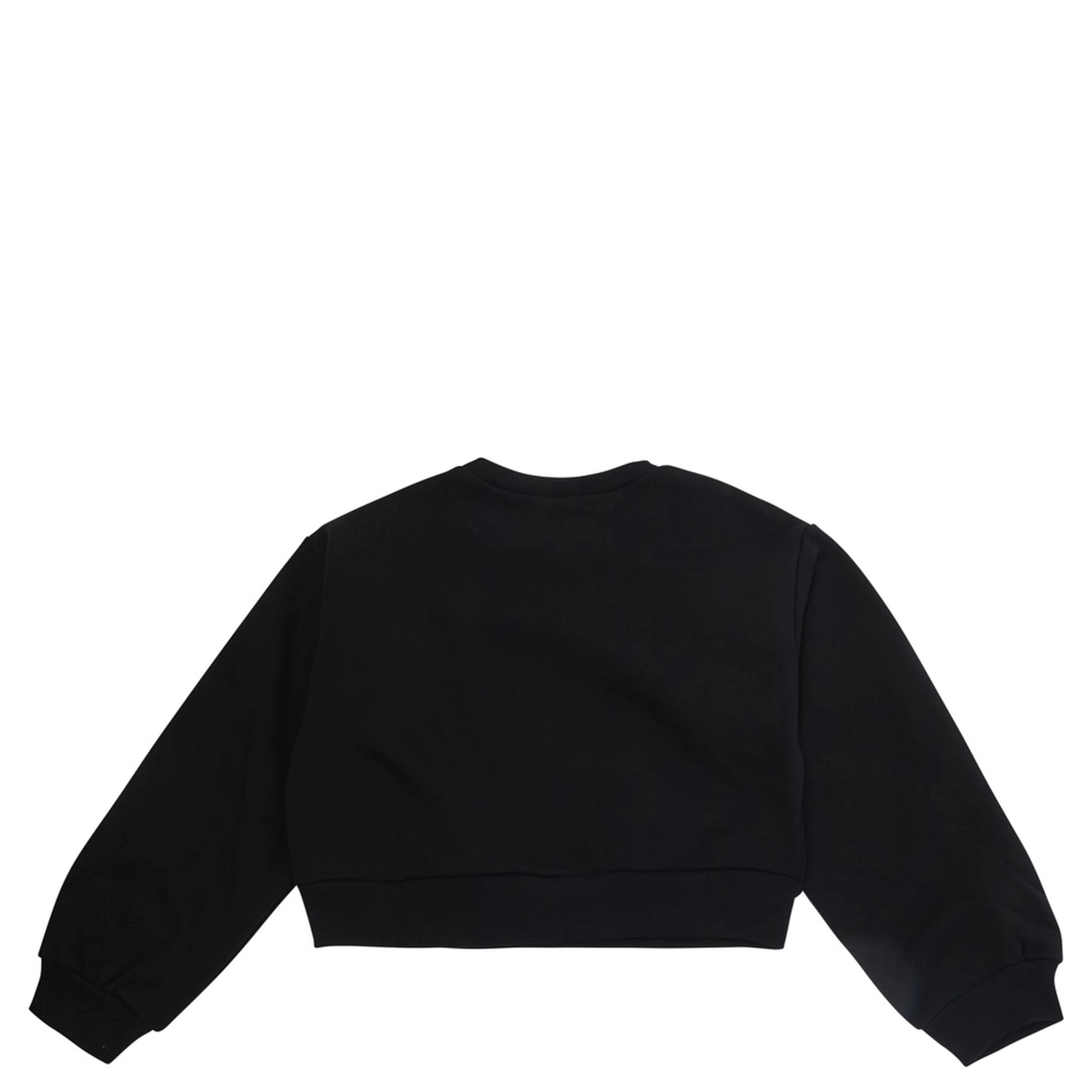 black Crewneck sweatshirt with logo on the front in cotton Girl