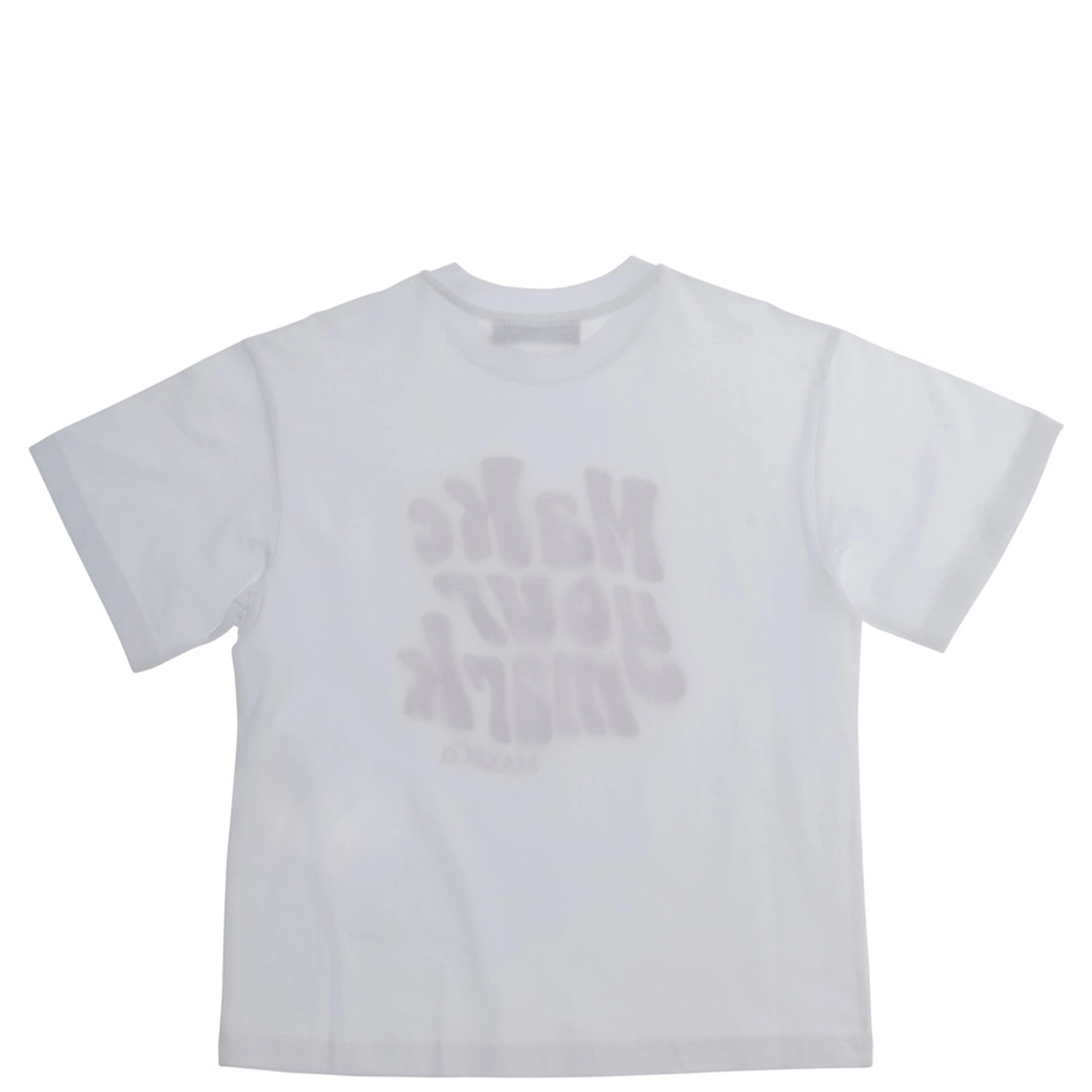 White T-shirt with front print in Cotton for Girl