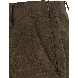 ALTER-SUEDE MINI SKIRT with polyester fabric and brown color for women