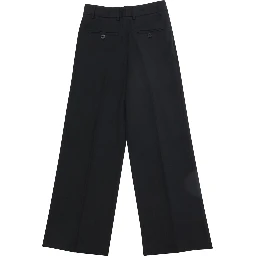 Black Pants with welt pockets on the front and back and logo patch on the back in Blend stretch Boy