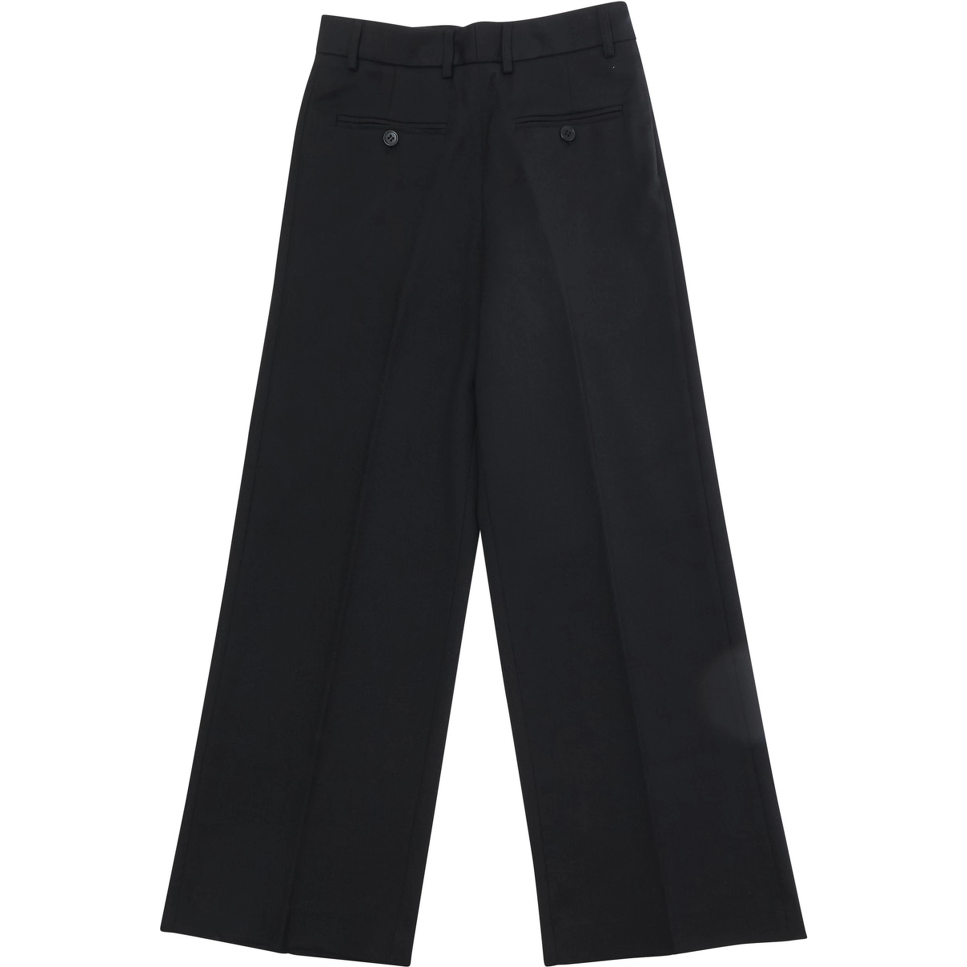 Black Pants with welt pockets on the front and back and logo patch on the back in Blend stretch Boy