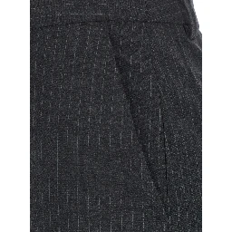 Long striped skirt with high waist and Tech Fabric gray woman