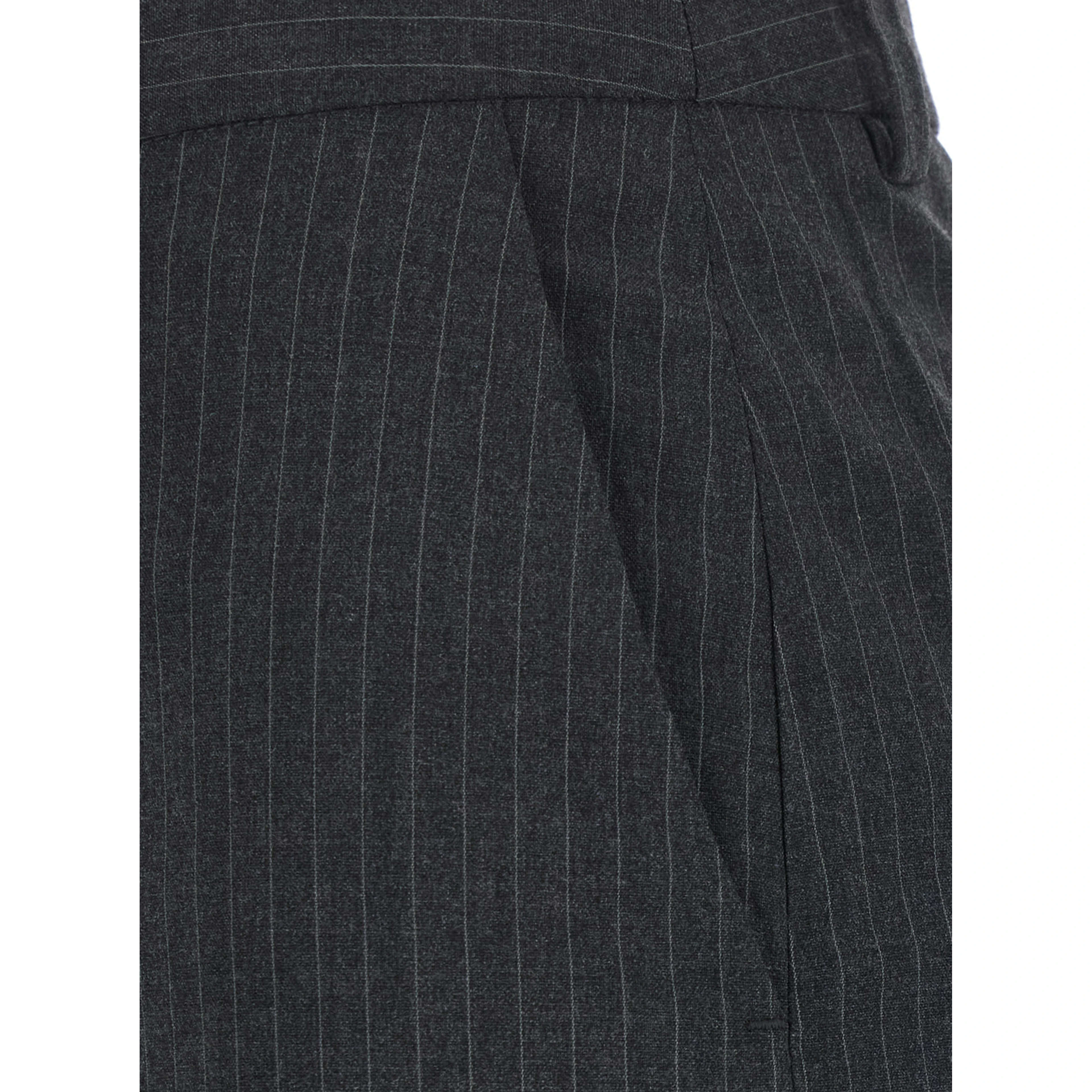 Long striped skirt with high waist and Tech Fabric gray woman