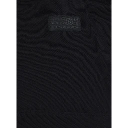 Black Sleeveless dress with matching crop hoodie in blend wool stretch girl