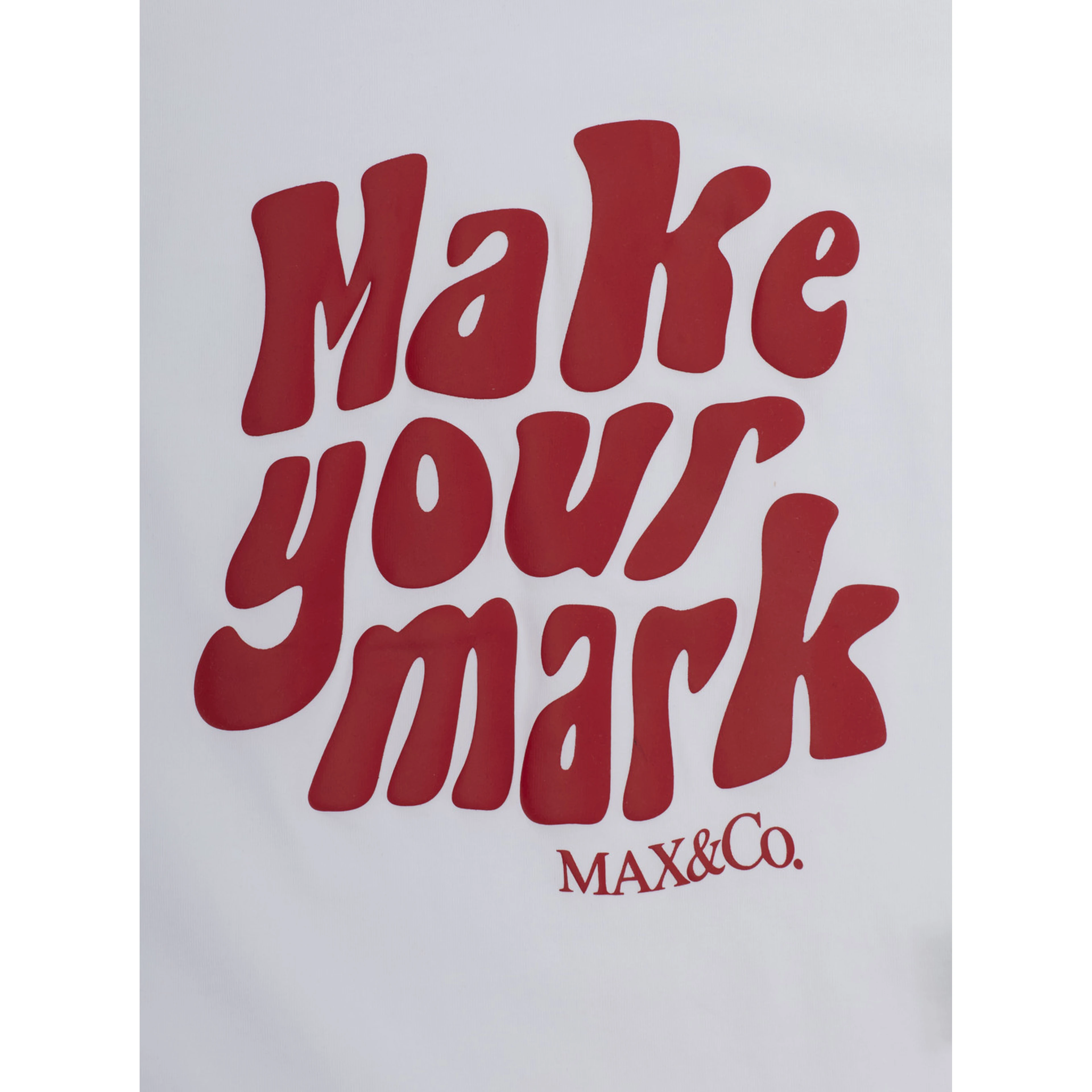 White T-shirt with front print in Cotton for Girl