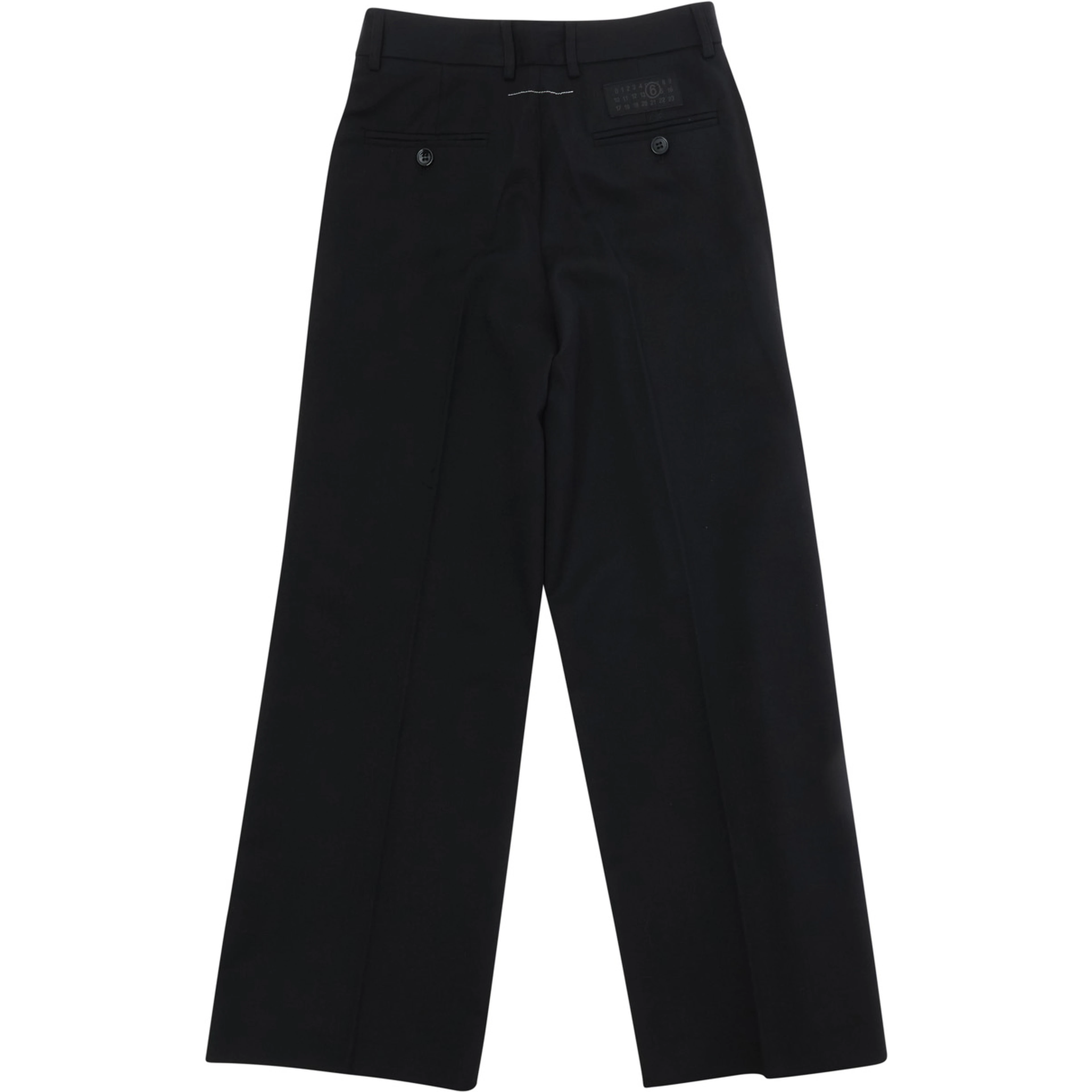 Black Pants with welt pockets on the front and back and logo patch on the back in Blend stretch Boy