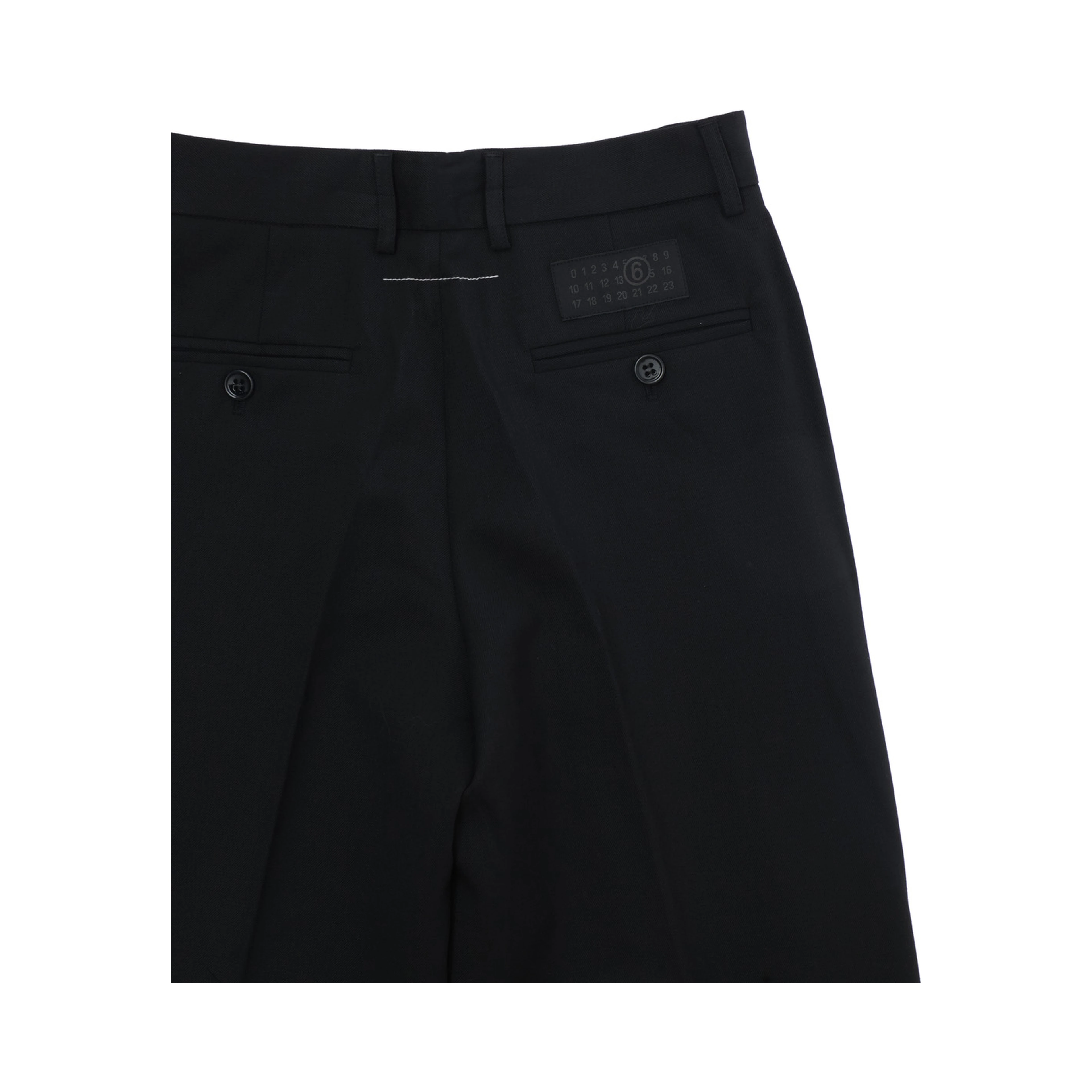Black Pants with welt pockets on the front and back and logo patch on the back in Blend stretch Boy