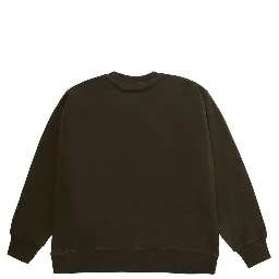 Green sweatshirt with logo lettering on the front in cotton for boy