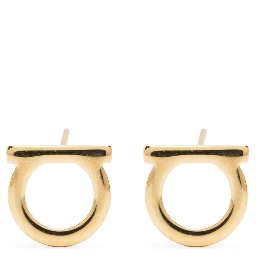 Gancini Earrings in Gold-Colored Brass for Women