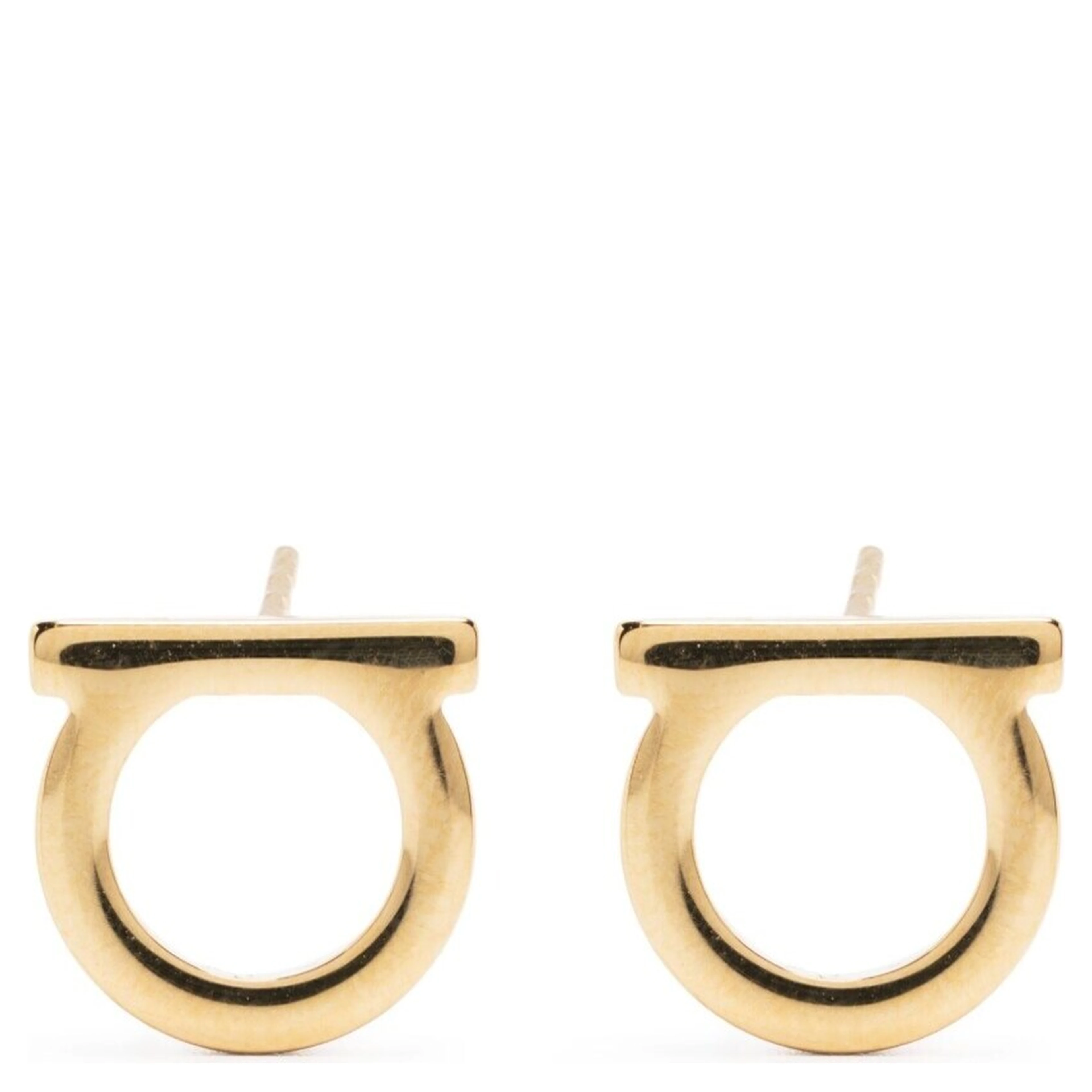 Gancini Earrings in Gold-Colored Brass for Women