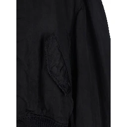 Bomber Jacket Secchia Flight with Ruched Sleeves in Black for Women