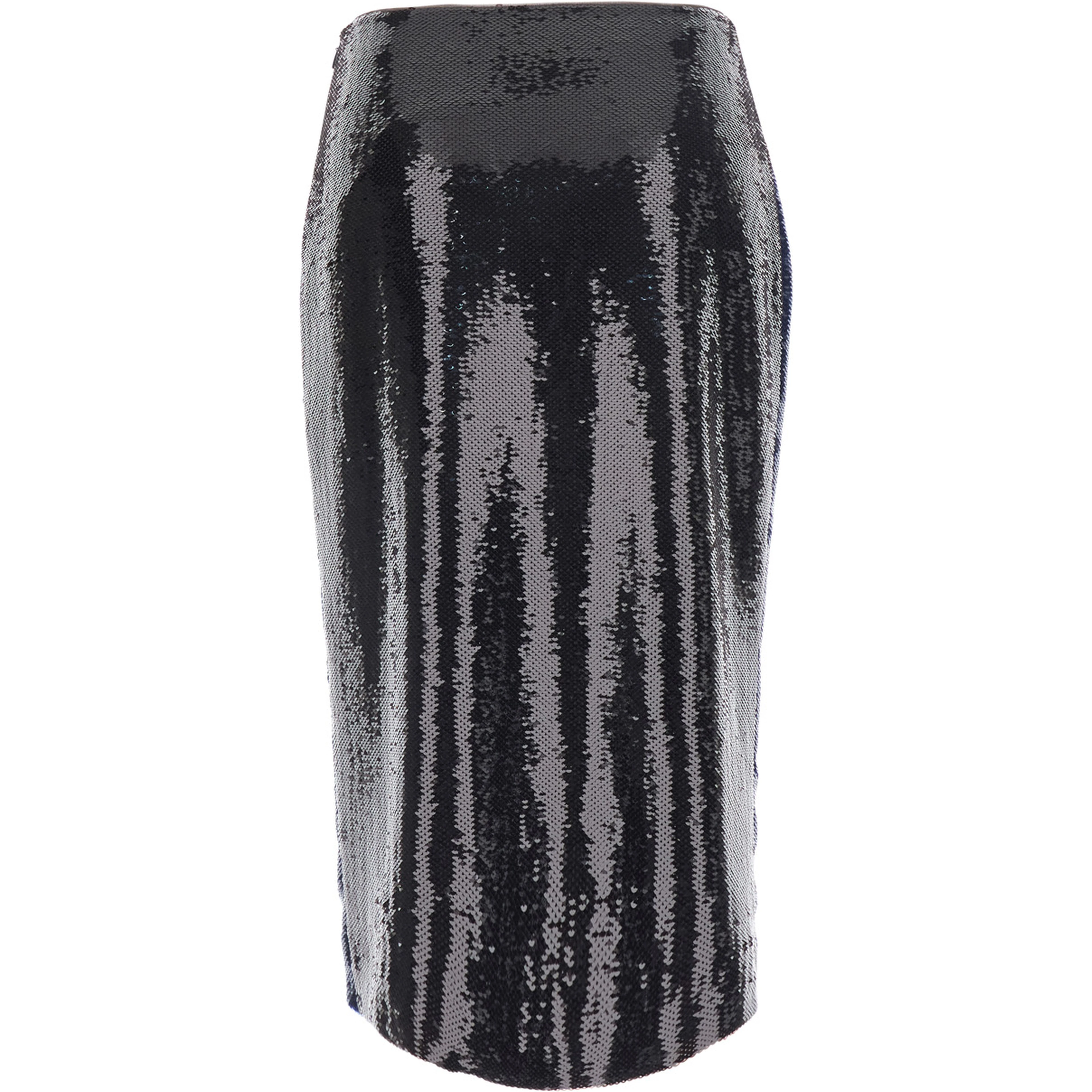Blue Skirt with all-over sequins in stretch tech fabric for women
