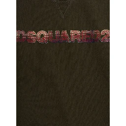 Green sweatshirt with logo lettering on the front in cotton for boy