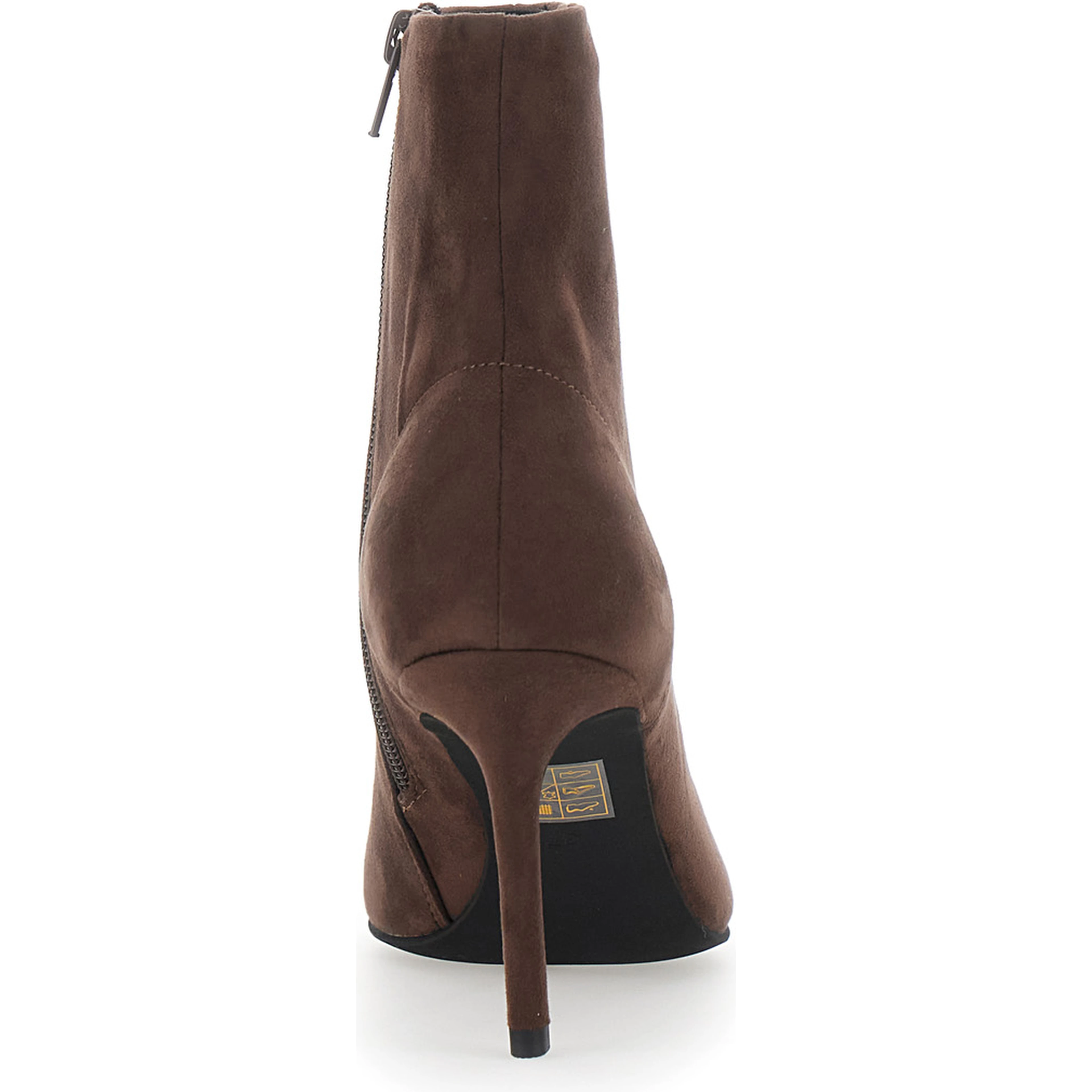 Nixie Brown Ankle Boots with High Stiletto Heel in Suede for Women