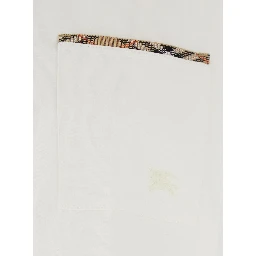 RYAN white T-shirt with Check motif details in Cotton for Men
