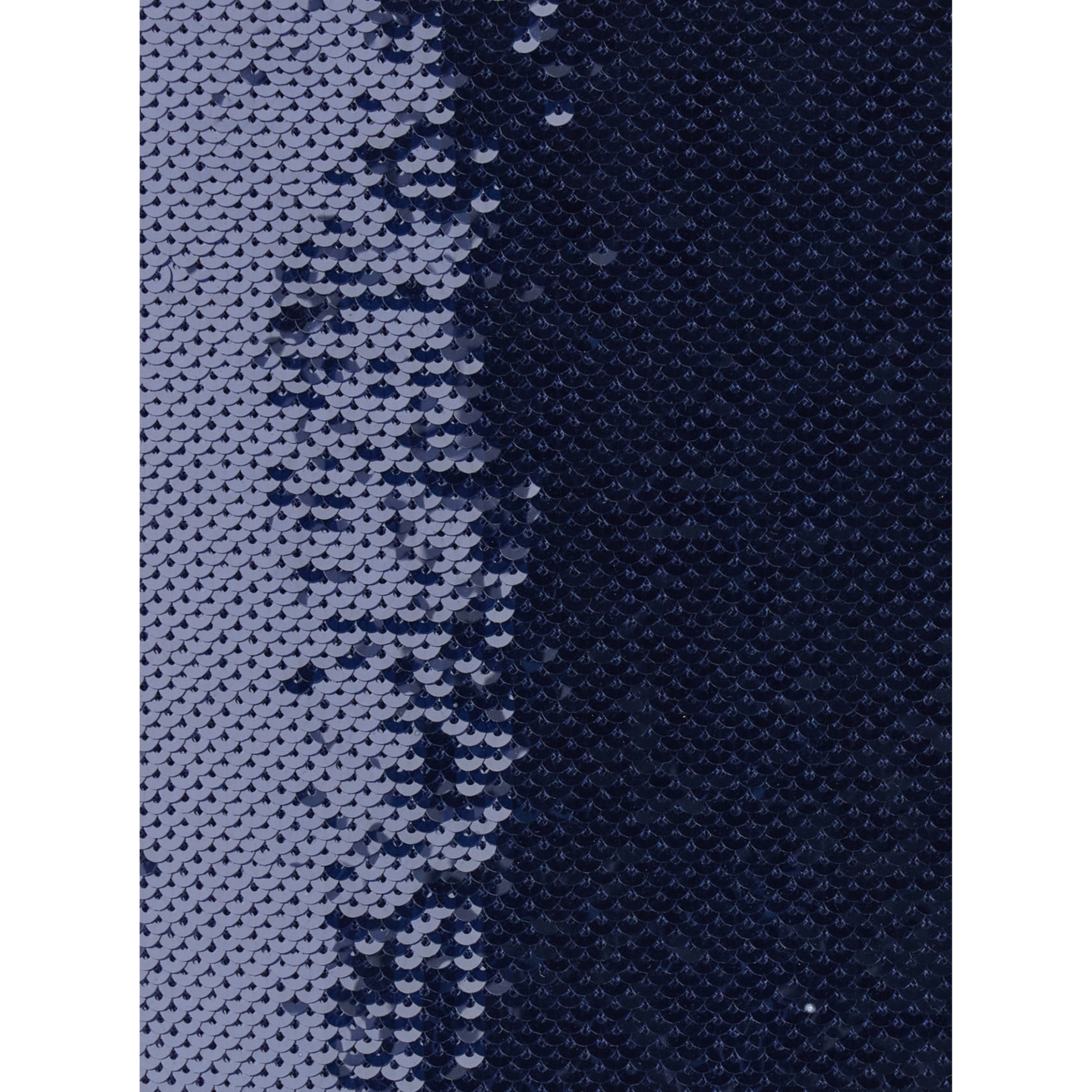Blue Skirt with all-over sequins in stretch tech fabric for women