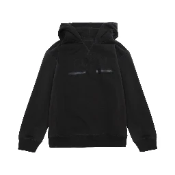Dark grey Hooded sweatshirt with tone-on-tone logo in cotton for Boy