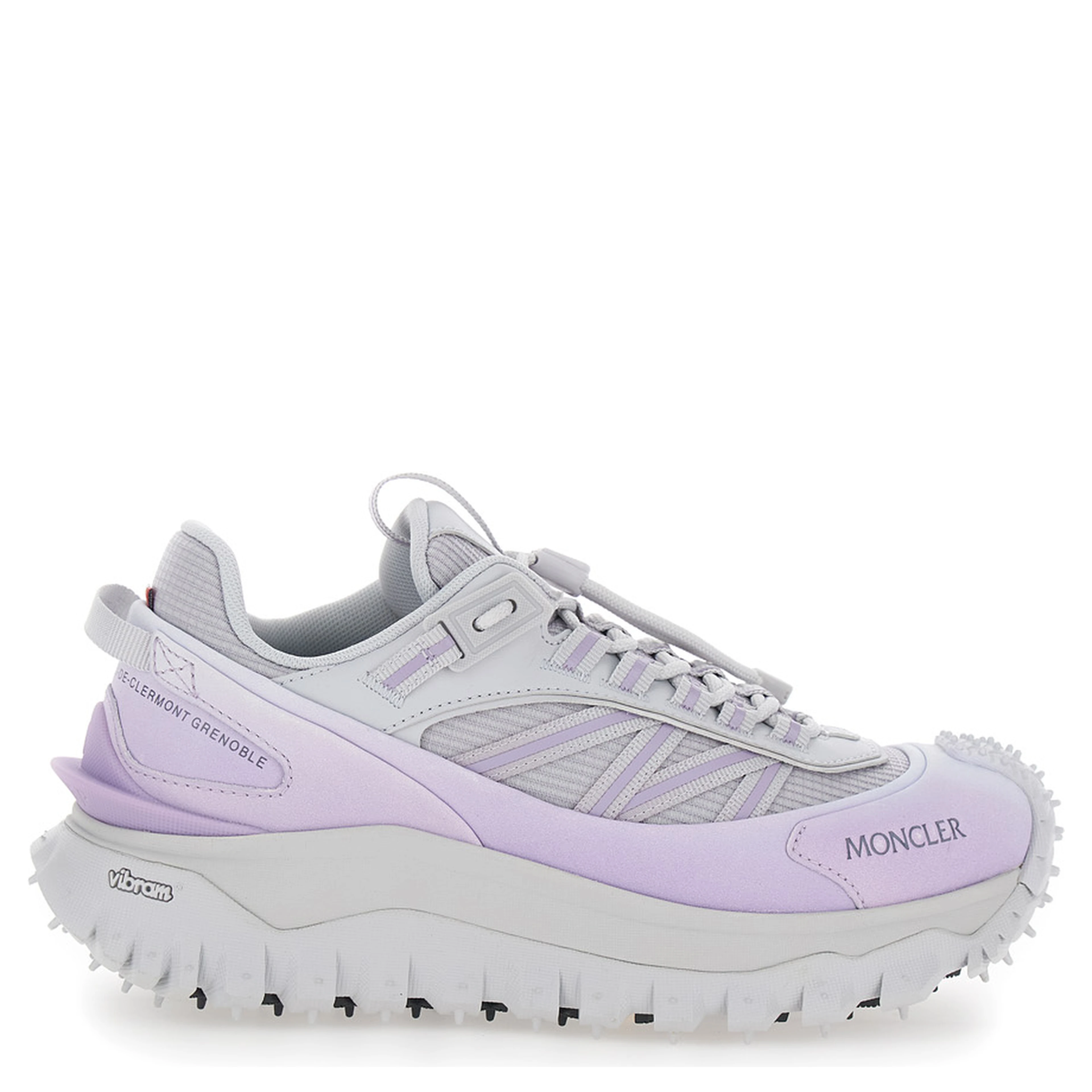 Trailgrip Gray Sneaker with Logo Detail on the Front and Chunky Sole in Leather for Women