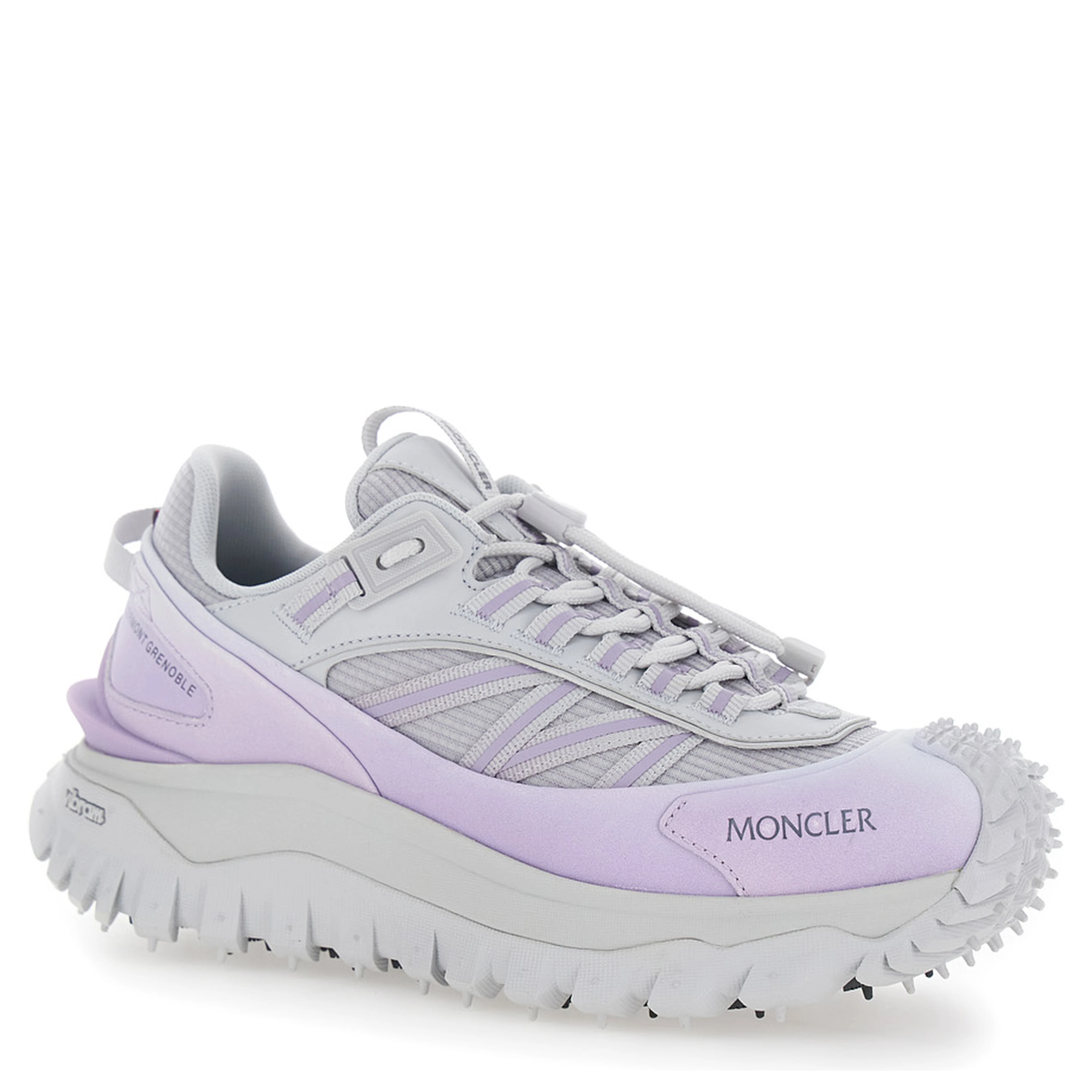 Trailgrip Gray Sneaker with Logo Detail on the Front and Chunky Sole in Leather for Women