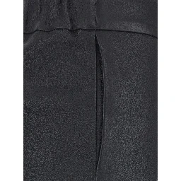 Lucia Black Pants with Elasticated Waist in Leather for Women