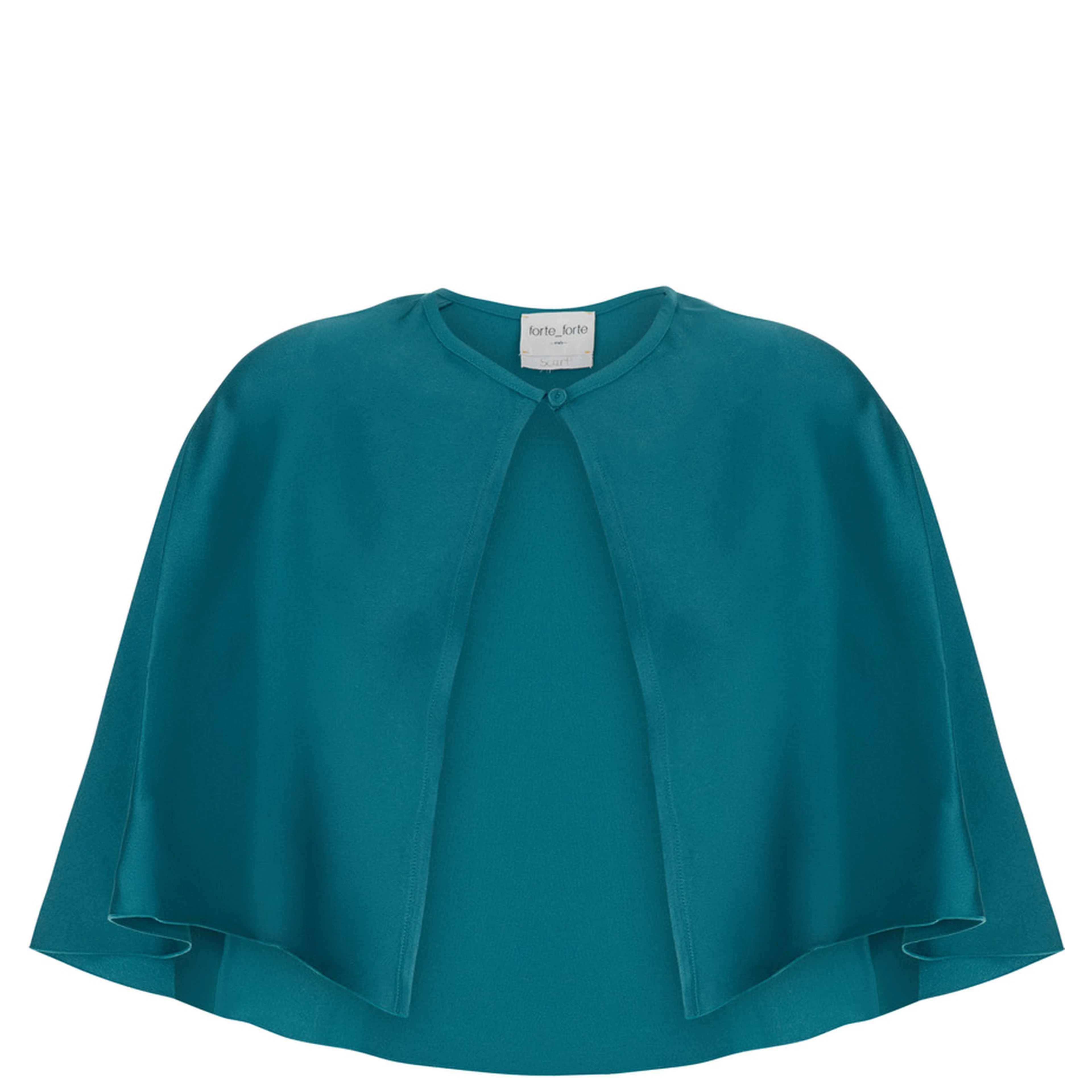 Blue Cape with round neckline and button closure on the front a Blend viscose for women