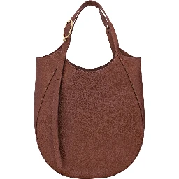 Le Foulonné Brown shoulder bag with Adjustable Buckle Handle in  Leather for Women