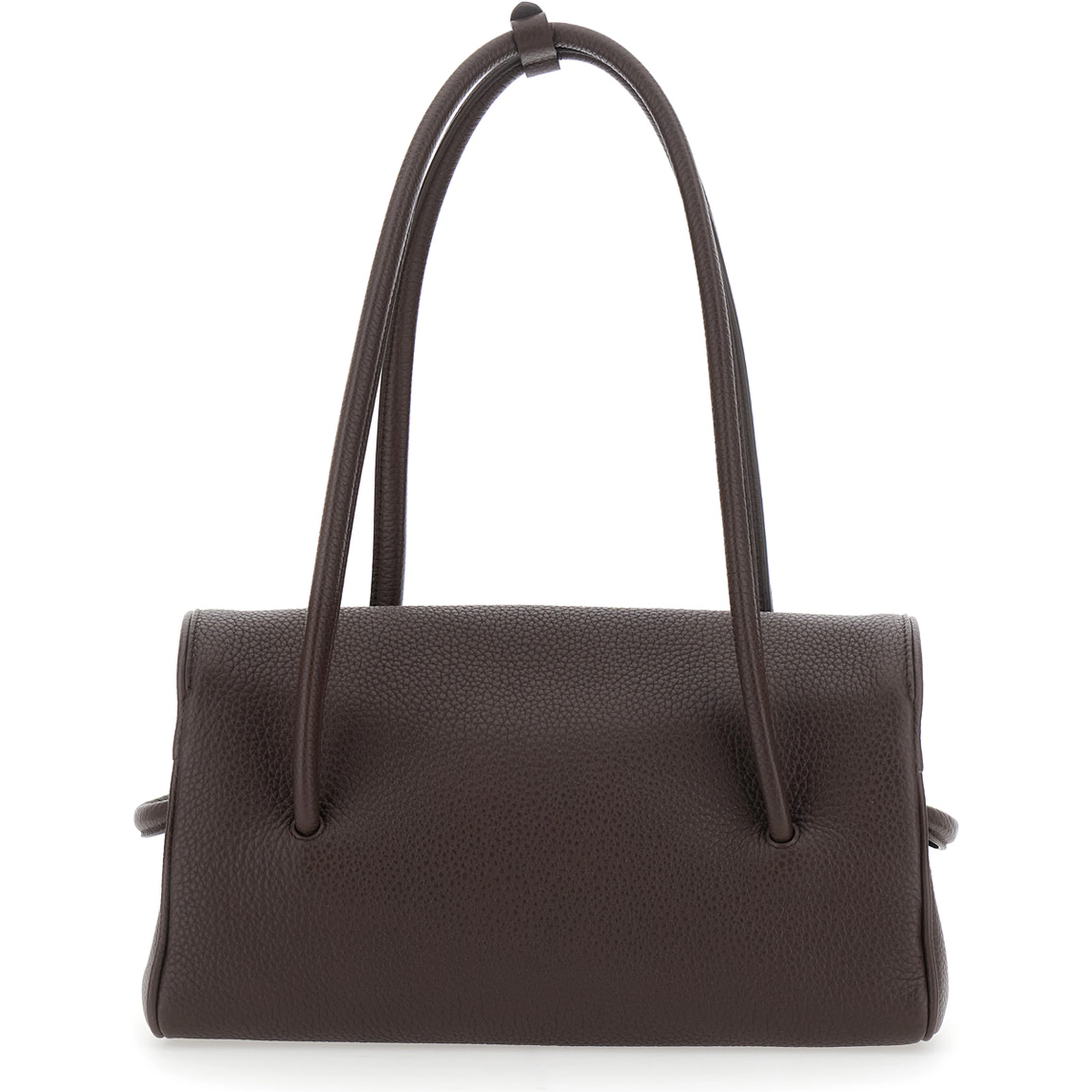 Le Turismo Long Brown Shoulder bag with Knot on the Front and Two Top Handles in Leather Women