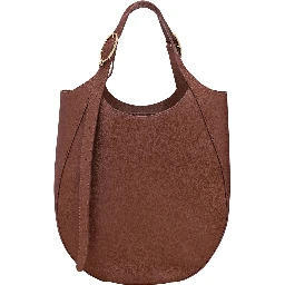 Le Foulonné Brown shoulder bag with Adjustable Buckle Handle in  Leather for Women