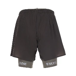 Shorts TechSilk 8 with elastic waistband and side pockets in Tech Fabric Brown Men