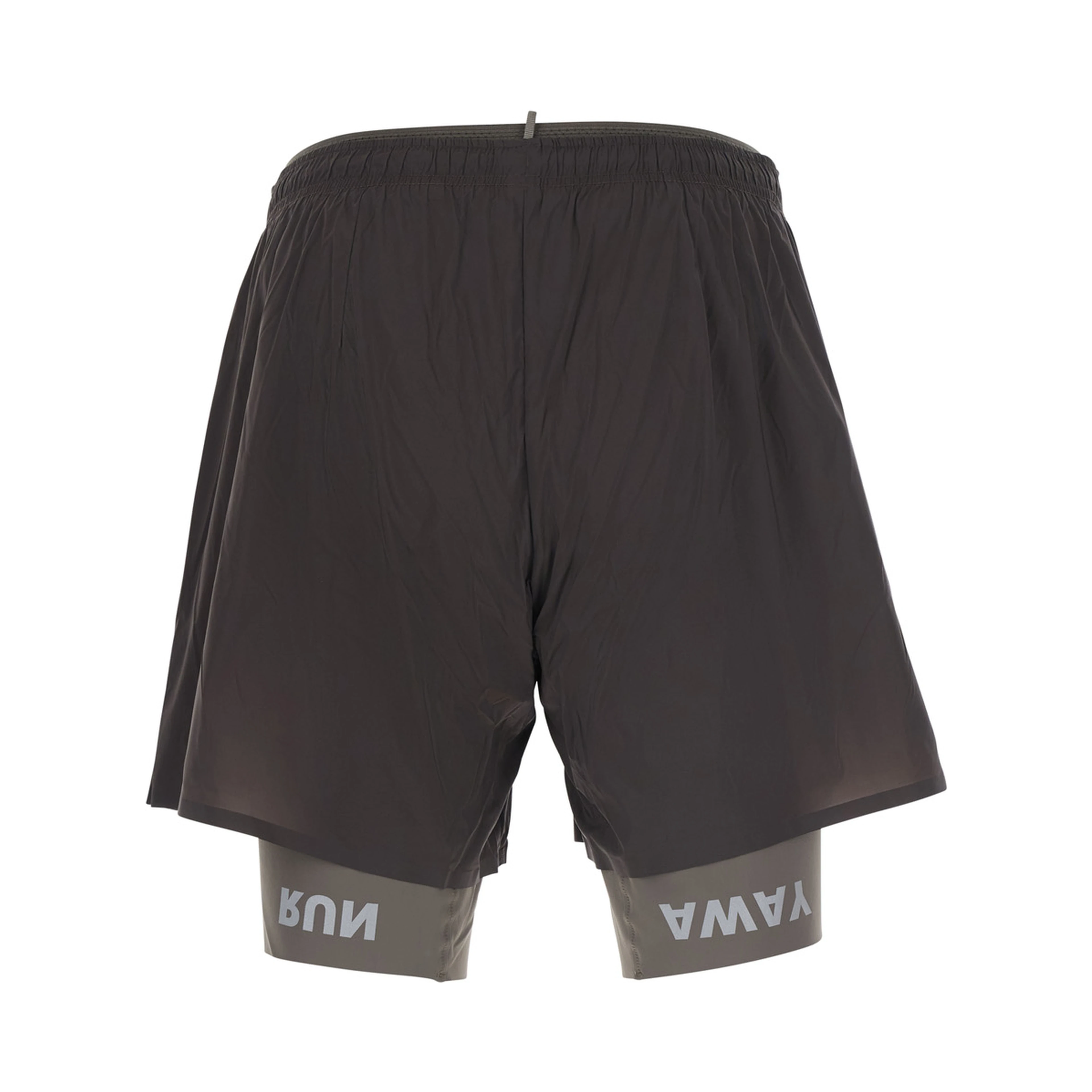Shorts TechSilk 8 with elastic waistband and side pockets in Tech Fabric Brown Men