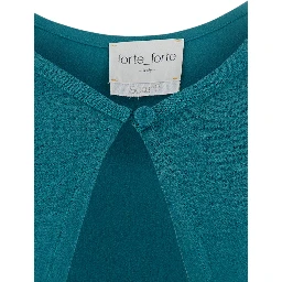 Blue Cape with round neckline and button closure on the front a Blend viscose for women