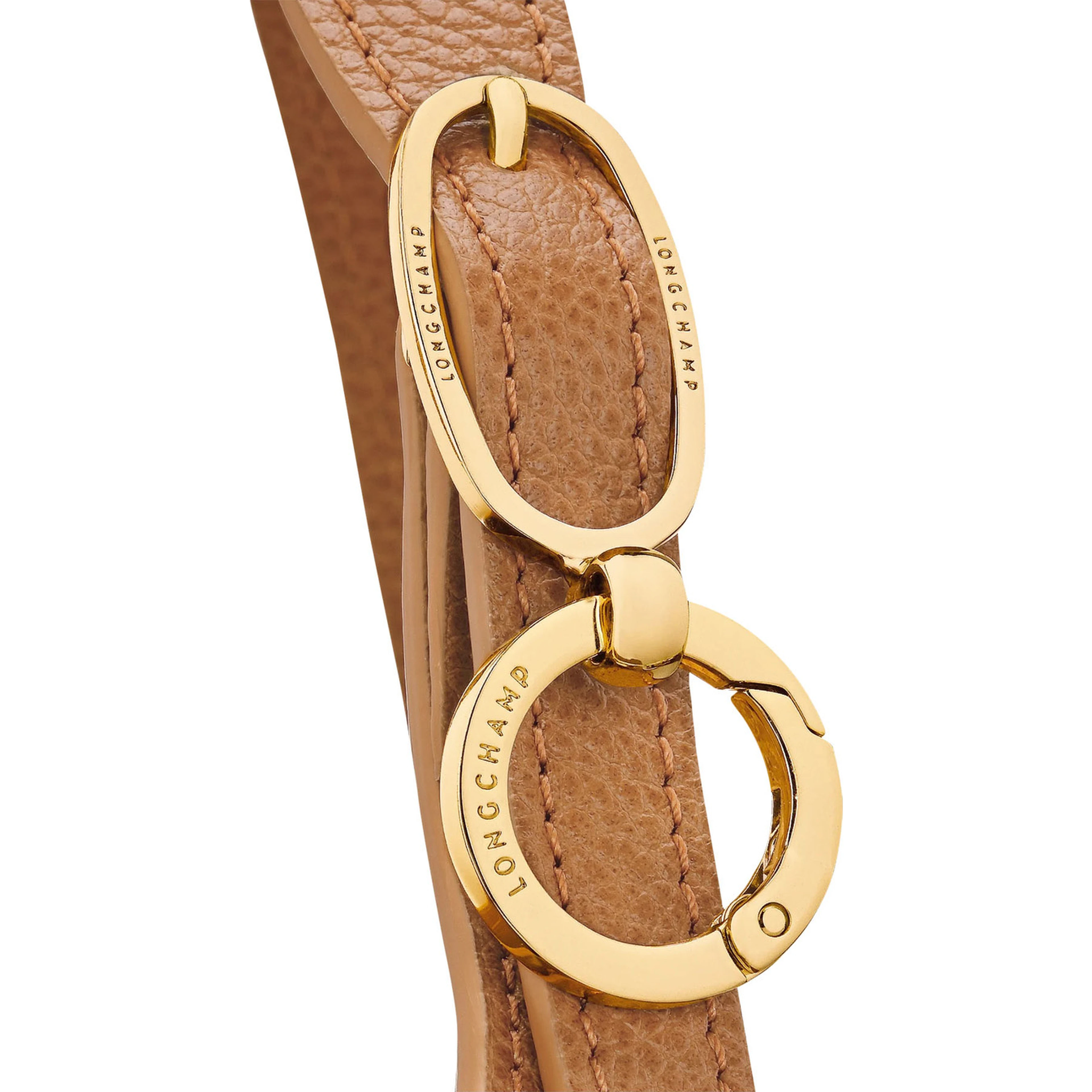 Le Foulonné Brown Shoulder Bag with Adjustable Strap and Logo Lettering on the Front in Grained Leather for Women