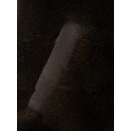 Brown Sleeveless Gilet with Side Pockets in faux-fur for Women