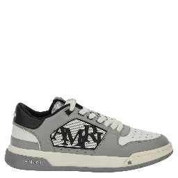 Sneaker Classic Low with Maxi Logo on the Side and Logo Patch on the Tongue in Gray Leather Men