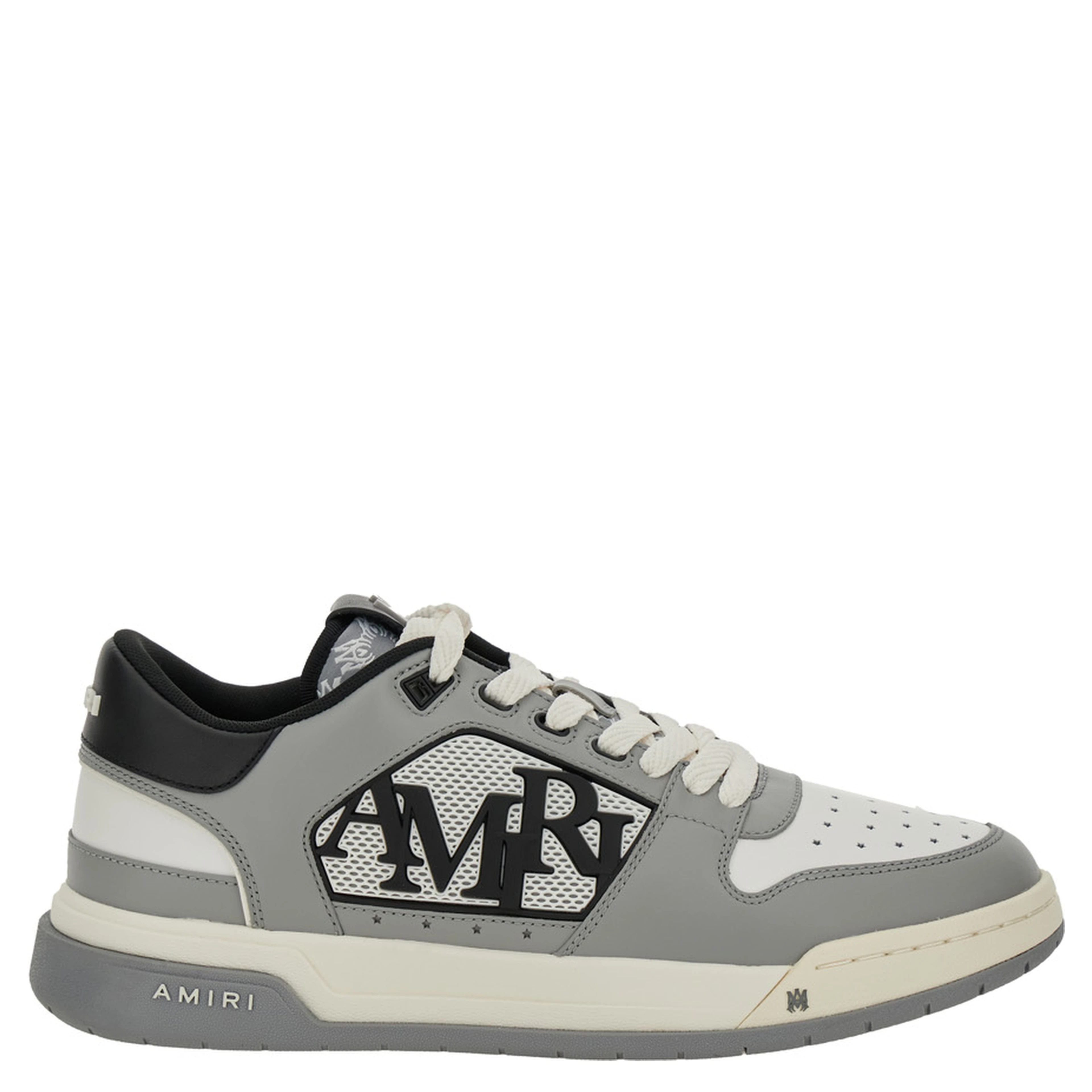 Sneaker Classic Low with Maxi Logo on the Side and Logo Patch on the Tongue in Gray Leather Men