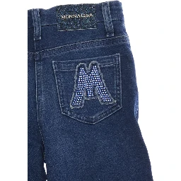 Basic Five-Pocket Jeans in Blue Denim