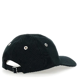 Baseball Cap with ADC Logo Embroidery on the Front in Black Cotton for Men
