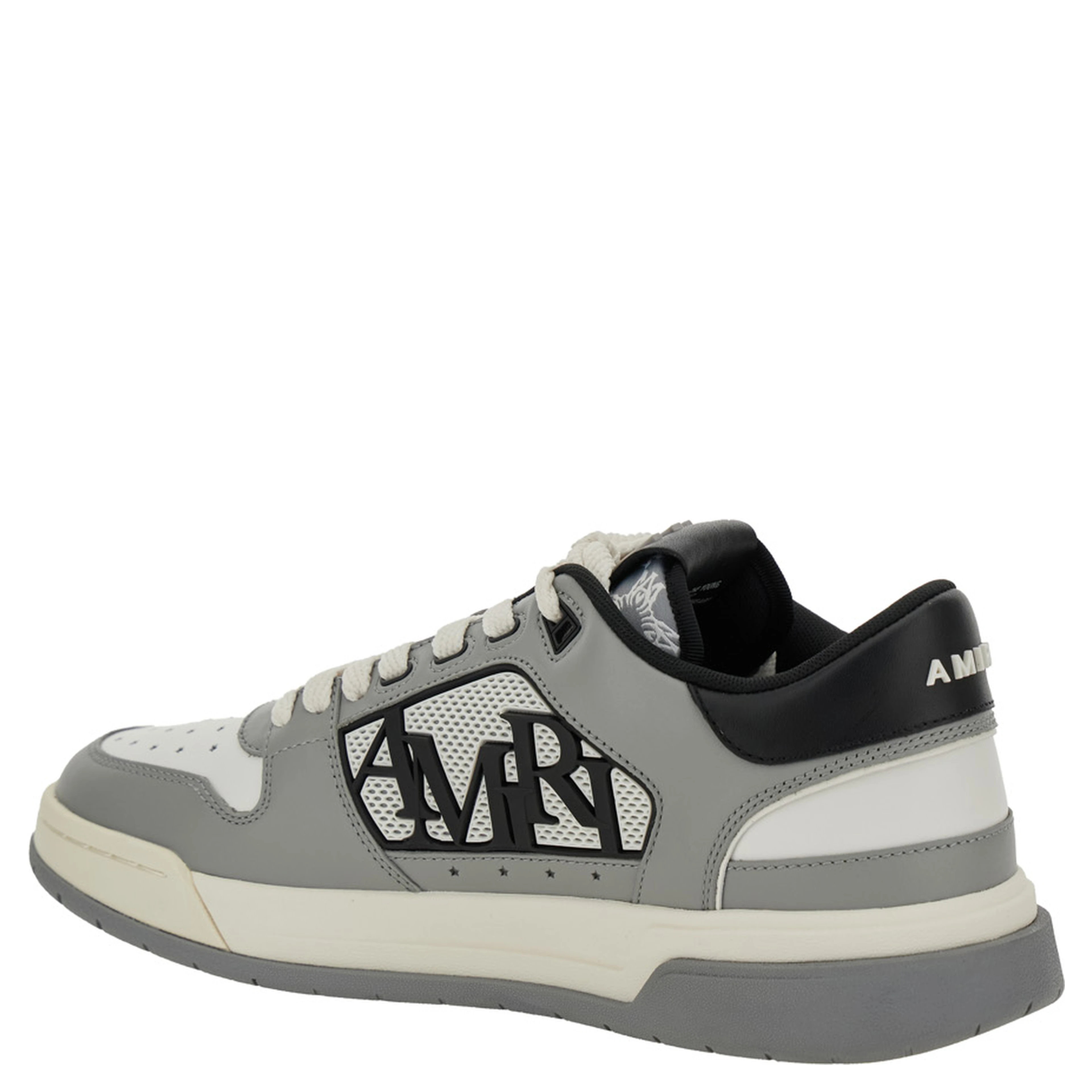Sneaker Classic Low with Maxi Logo on the Side and Logo Patch on the Tongue in Gray Leather Men