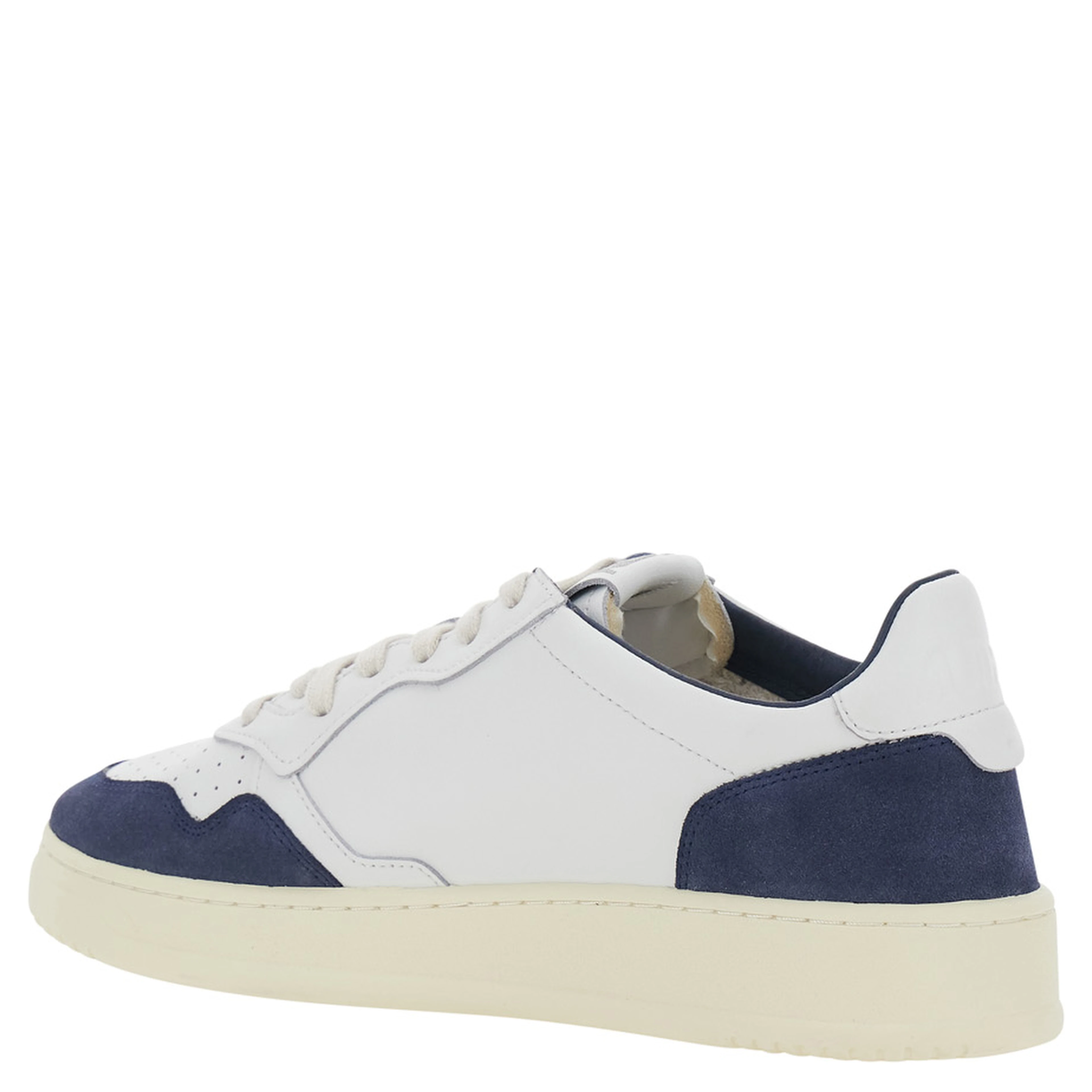 Medalist Blue Low Top Sneaker with Logo Patch on Side and Tongue and Logo Lettering on Heel in Suede and Leather for Men