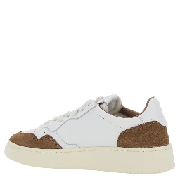 Medalist White Sneakers with Logo Patch on the Tongue and Suede Inserts in Leather for Women