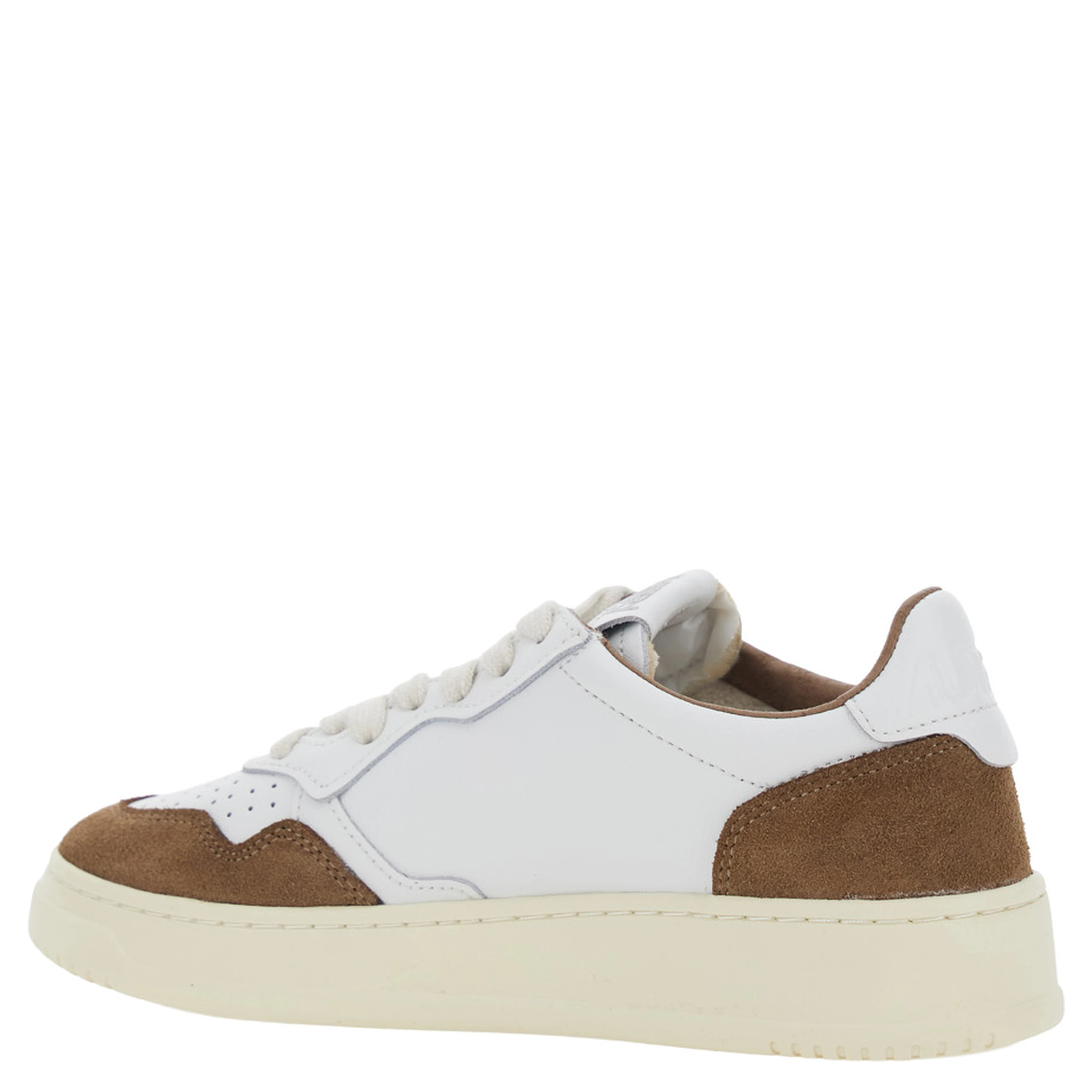 Medalist White Sneakers with Logo Patch on the Tongue and Suede Inserts in Leather for Women