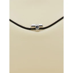 T-Lock beige Shoulder bag with T closure in leather for women