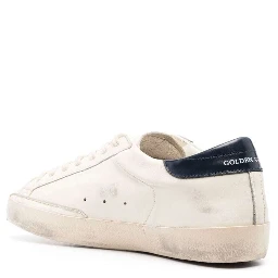 Low Sneakers Super-Star with Embossed Logo and Contrast Pull-tab in White Leather for Men