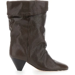 Dalby Brown Ankle Boots with Pointed Design in Smooth Leather for Women