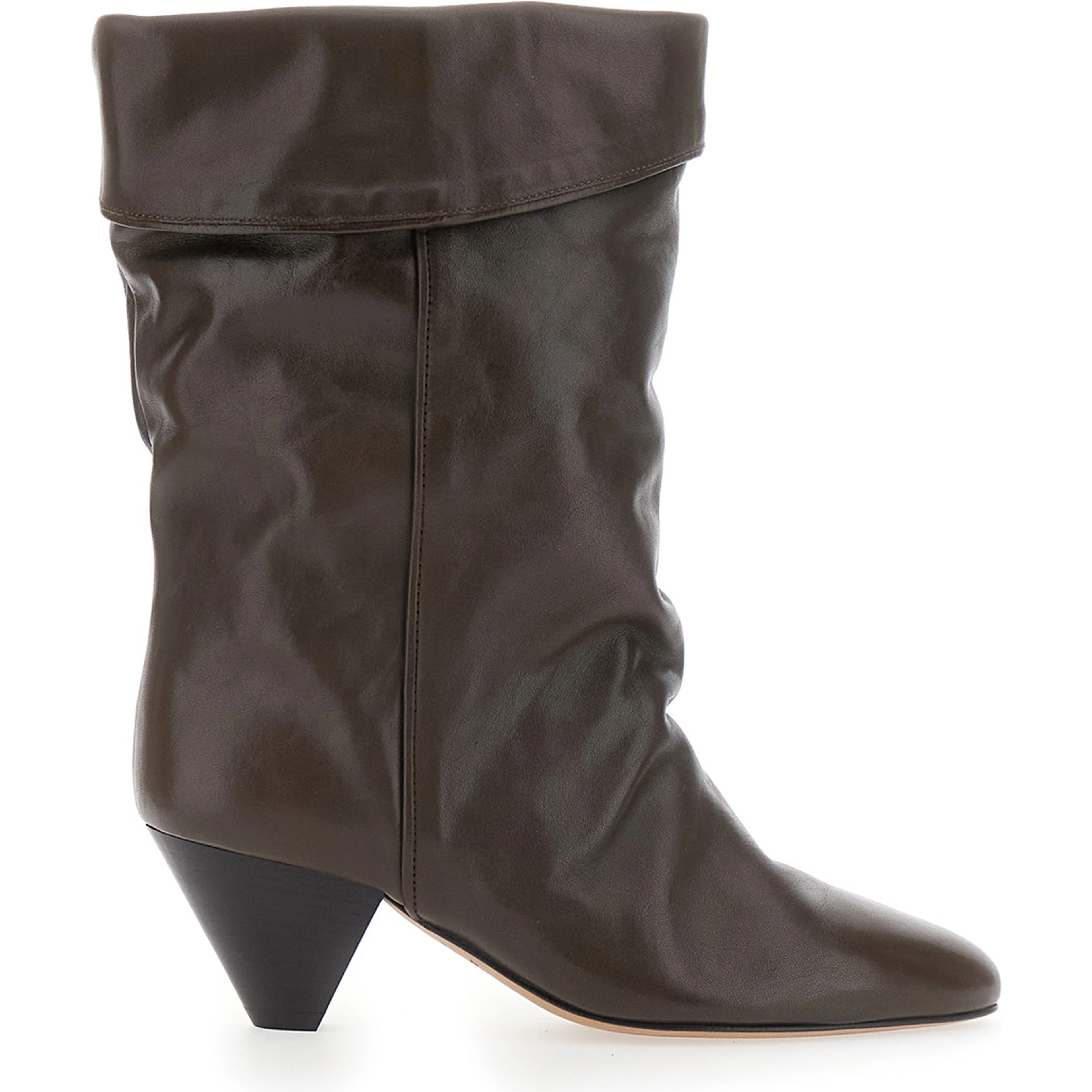 Dalby Brown Ankle Boots with Pointed Design in Smooth Leather for Women