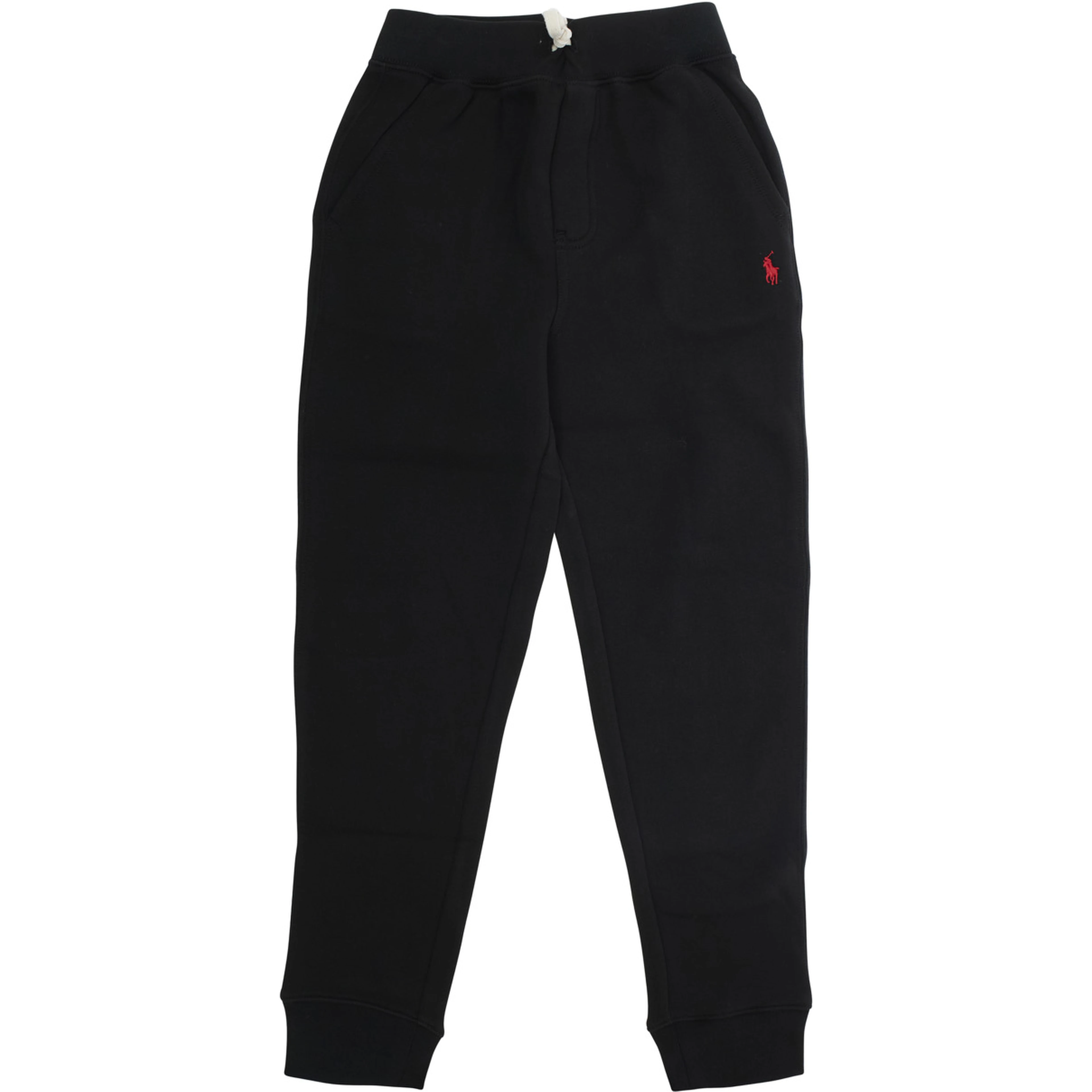 Pants with elasticated waist and Pony logo on the front in black cotton for boy